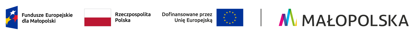 Logotypy projektu Fundusze Europejskie dla Małopolski